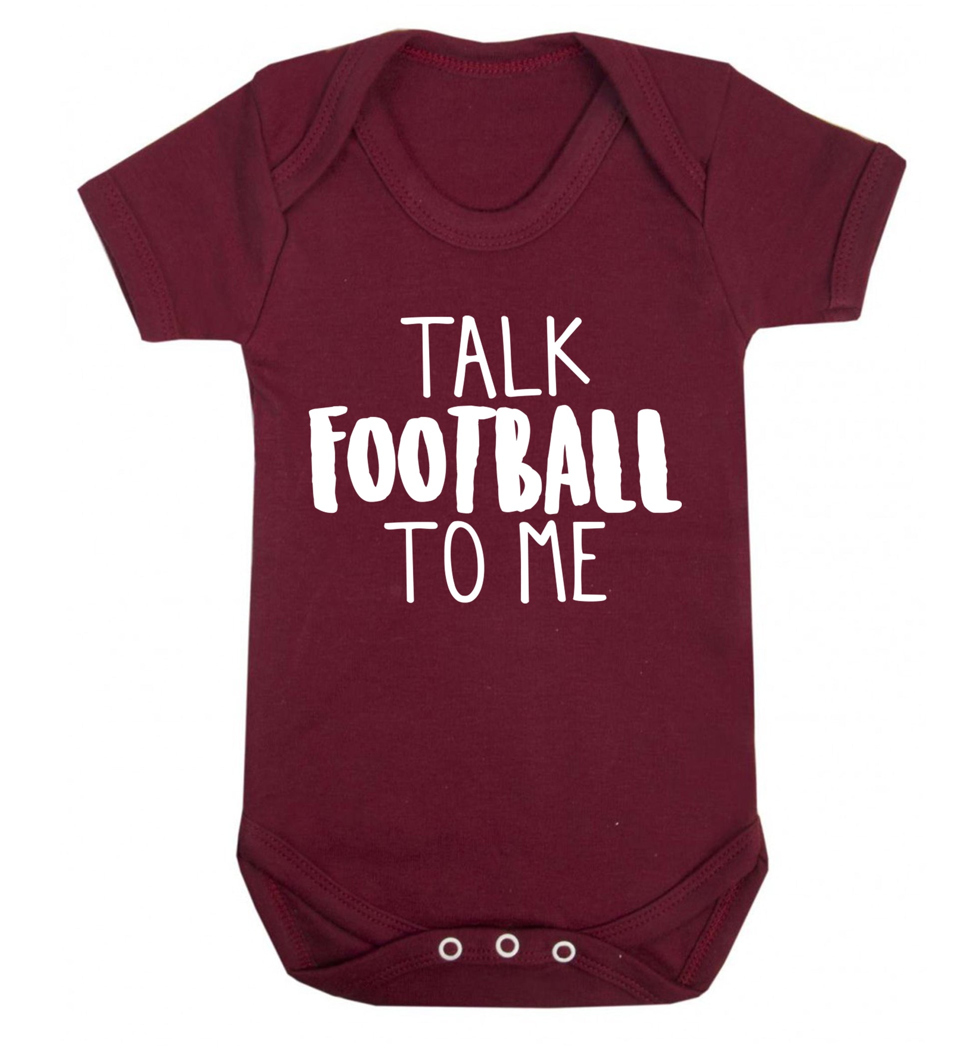 Talk football to me Baby Vest maroon 18-24 months