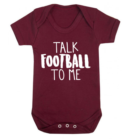 Talk football to me Baby Vest maroon 18-24 months