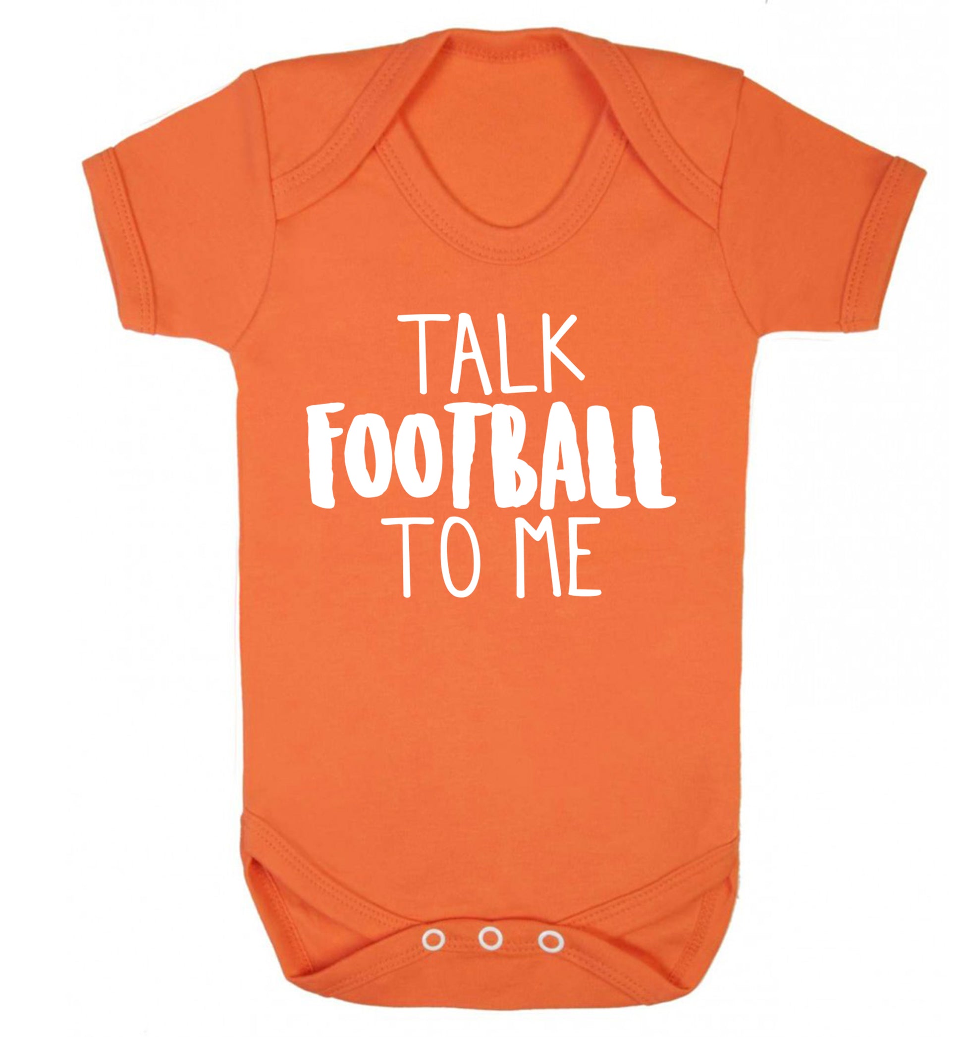Talk football to me Baby Vest orange 18-24 months