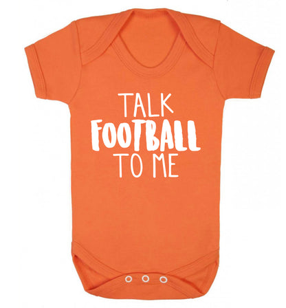 Talk football to me Baby Vest orange 18-24 months