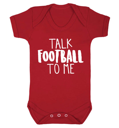 Talk football to me Baby Vest red 18-24 months