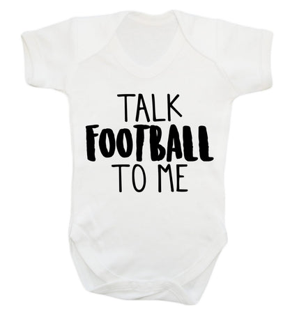 Talk football to me Baby Vest white 18-24 months