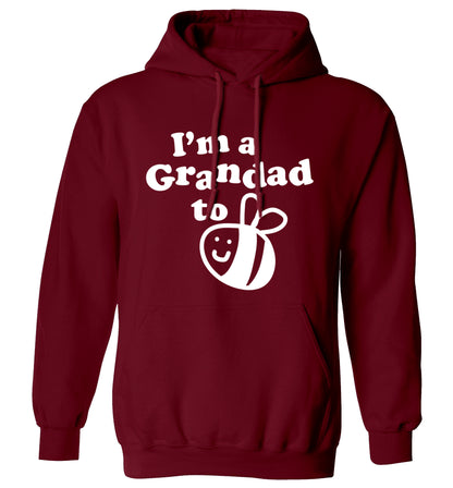 I'm a grandad to be adults unisex maroon hoodie 2XL