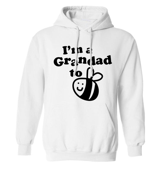 I'm a grandad to be adults unisex white hoodie 2XL