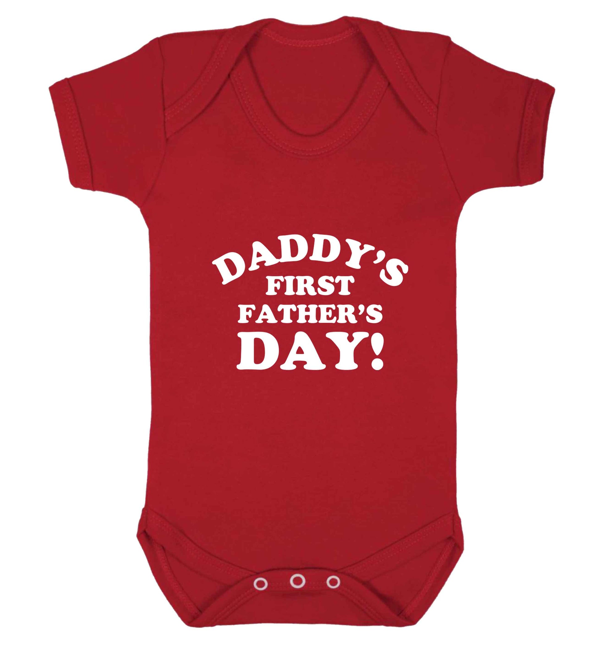 Daddy's first father's day baby vest red 18-24 months