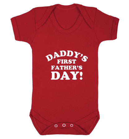 Daddy's first father's day baby vest red 18-24 months