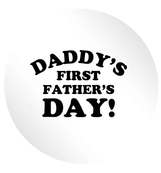 Daddy's first father's day 24 @ 45mm matt circle stickers
