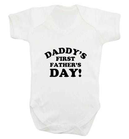 Daddy's first father's day baby vest white 18-24 months