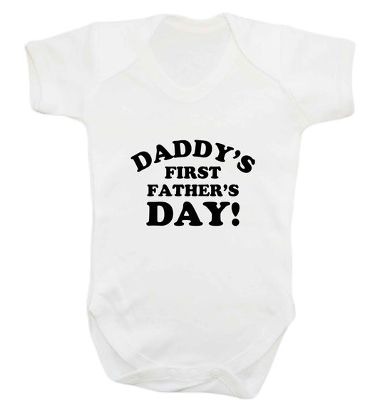 Daddy's first father's day baby vest white 18-24 months