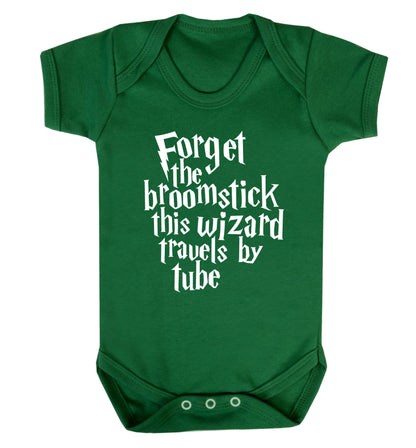 Forget the broomstick this wizard travels by tube Baby Vest green 18-24 months