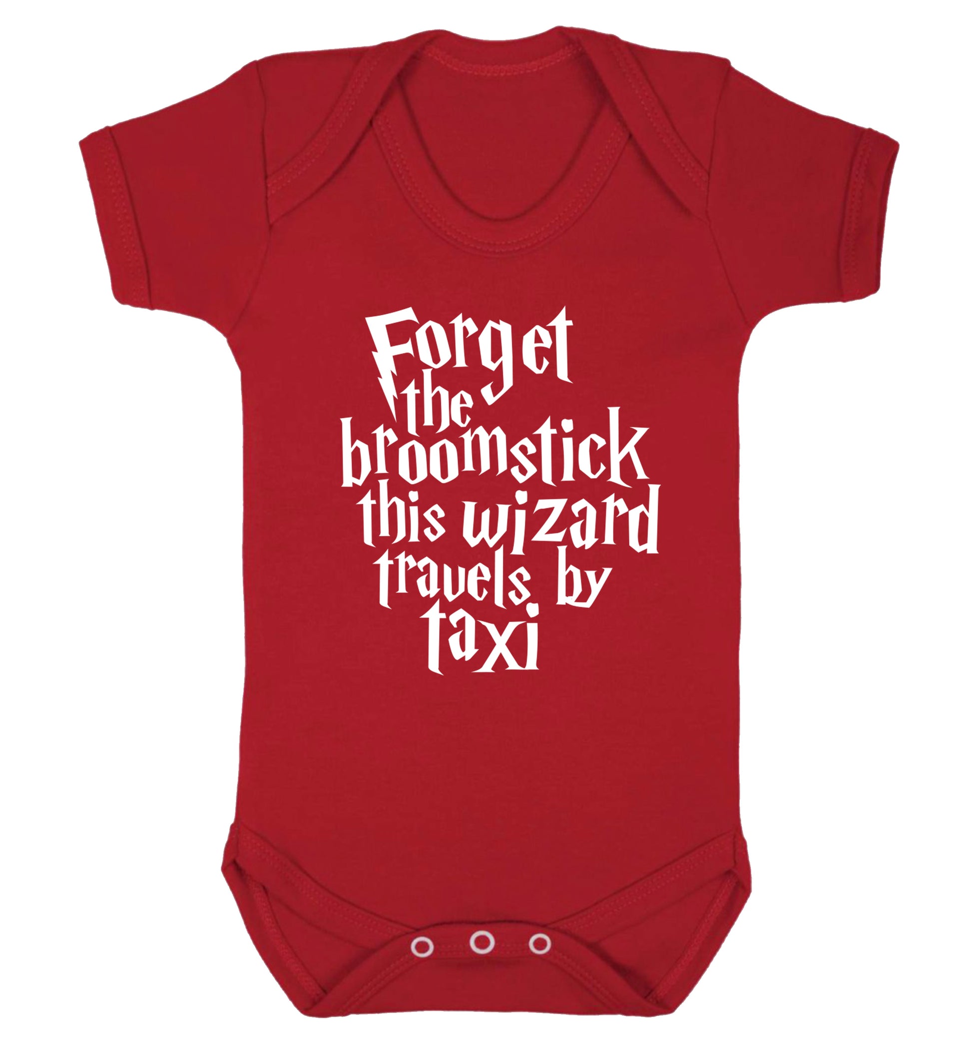 Forget the broomstick this wizard travels by taxi Baby Vest red 18-24 months