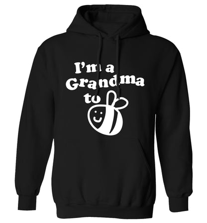 I'm a grandma to be adults unisex black hoodie 2XL