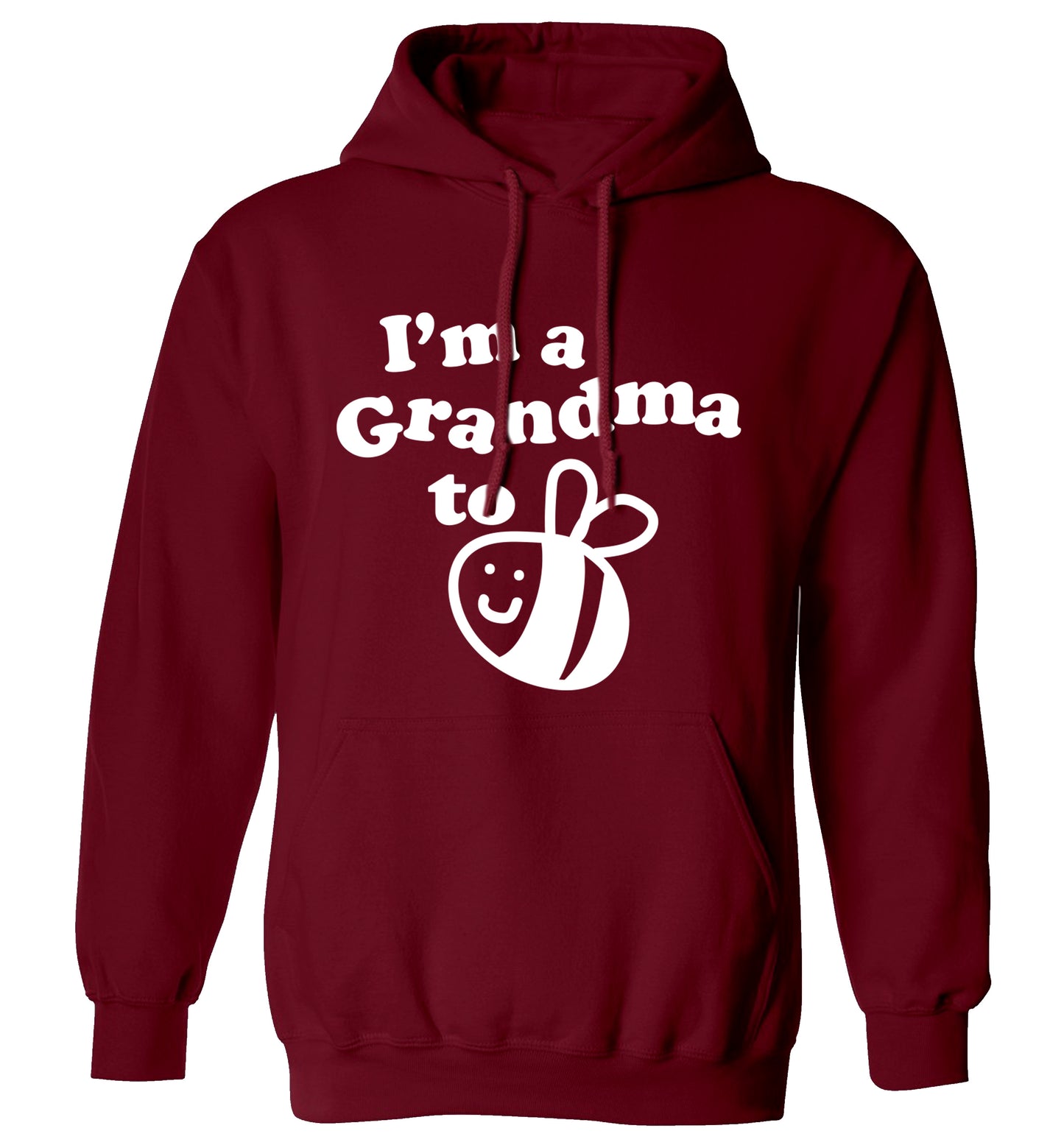 I'm a grandma to be adults unisex maroon hoodie 2XL
