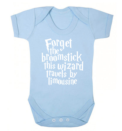 Forget the broomstick this wizard travels by limousine Baby Vest pale blue 18-24 months