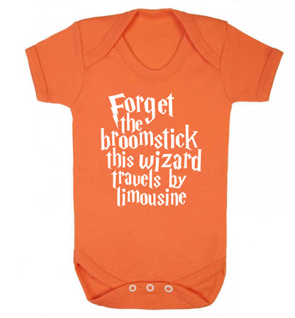 Forget the broomstick this wizard travels by limousine Baby Vest orange 18-24 months