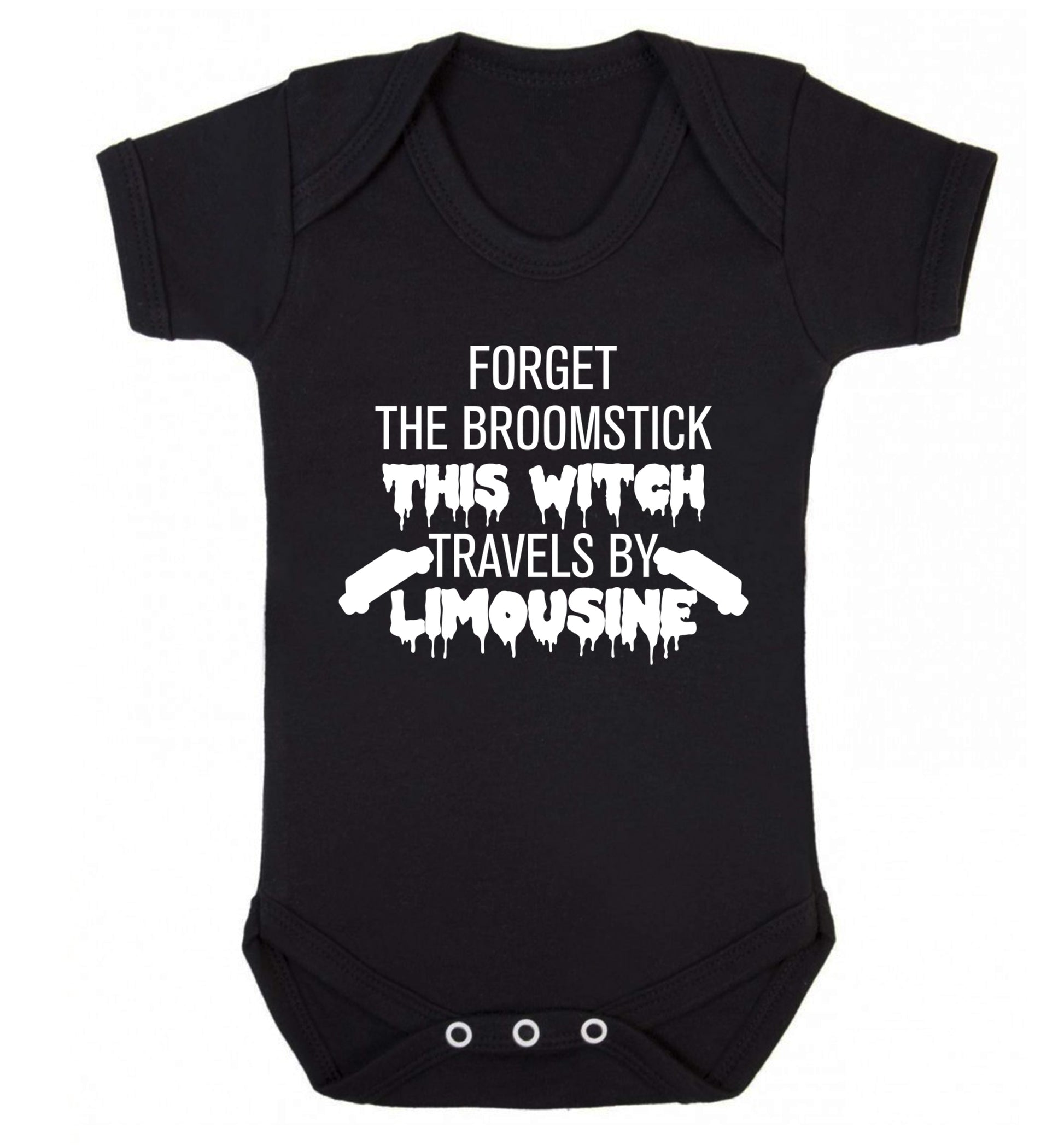 Forget the broomstick this witch travels by limousine Baby Vest black 18-24 months