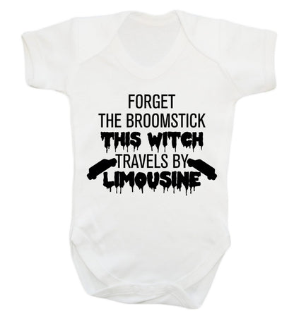 Forget the broomstick this witch travels by limousine Baby Vest white 18-24 months