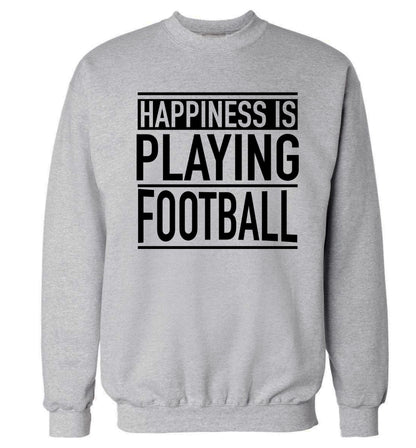 Happiness is playing football Adult's unisexgrey Sweater 2XL