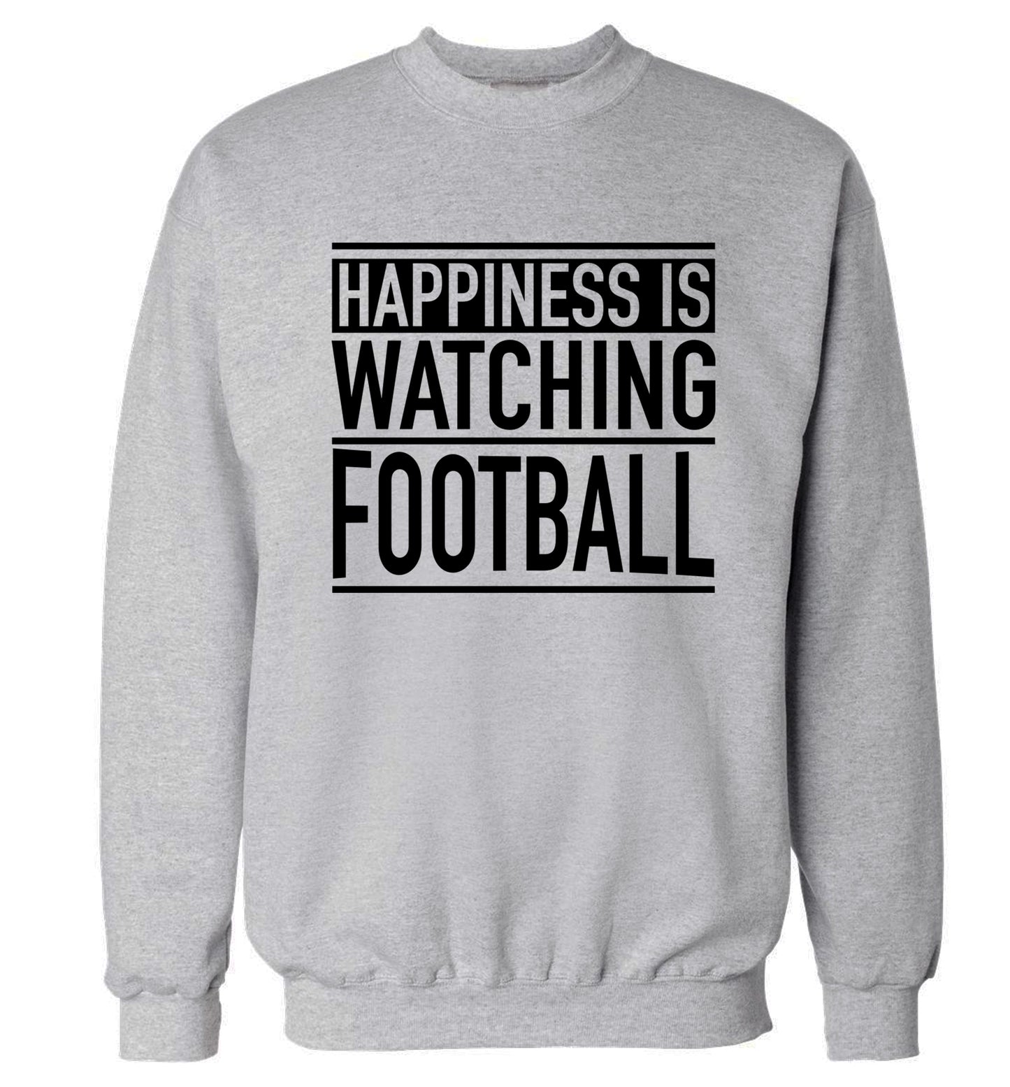Happiness is watching football Adult's unisexgrey Sweater 2XL