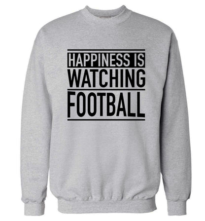 Happiness is watching football Adult's unisexgrey Sweater 2XL