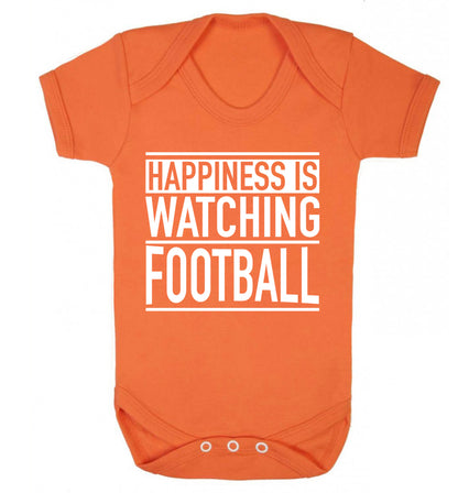 Happiness is watching football Baby Vest orange 18-24 months