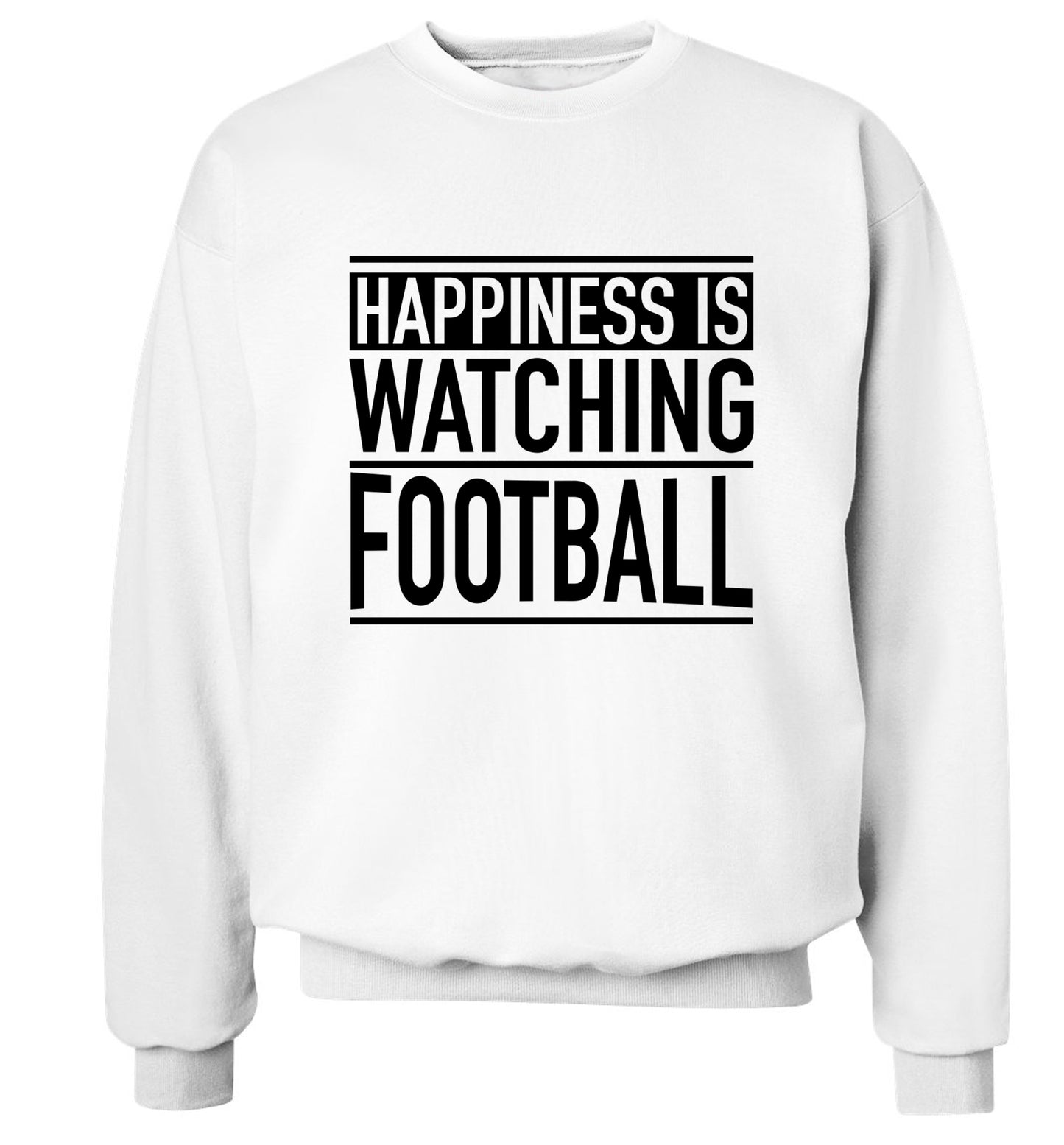 Happiness is watching football Adult's unisexwhite Sweater 2XL