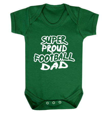 Super proud football dad Baby Vest green 18-24 months