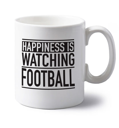 Super proud football dad left handed white ceramic mug 