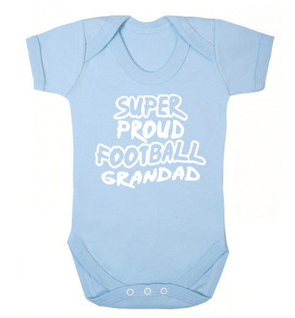 Super proud football grandad Baby Vest pale blue 18-24 months