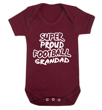 Super proud football grandad Baby Vest maroon 18-24 months