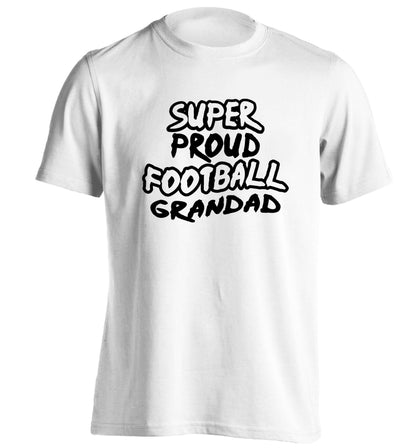 Super proud football grandad adults unisexwhite Tshirt 2XL