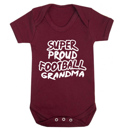 Super proud football grandma Baby Vest maroon 18-24 months
