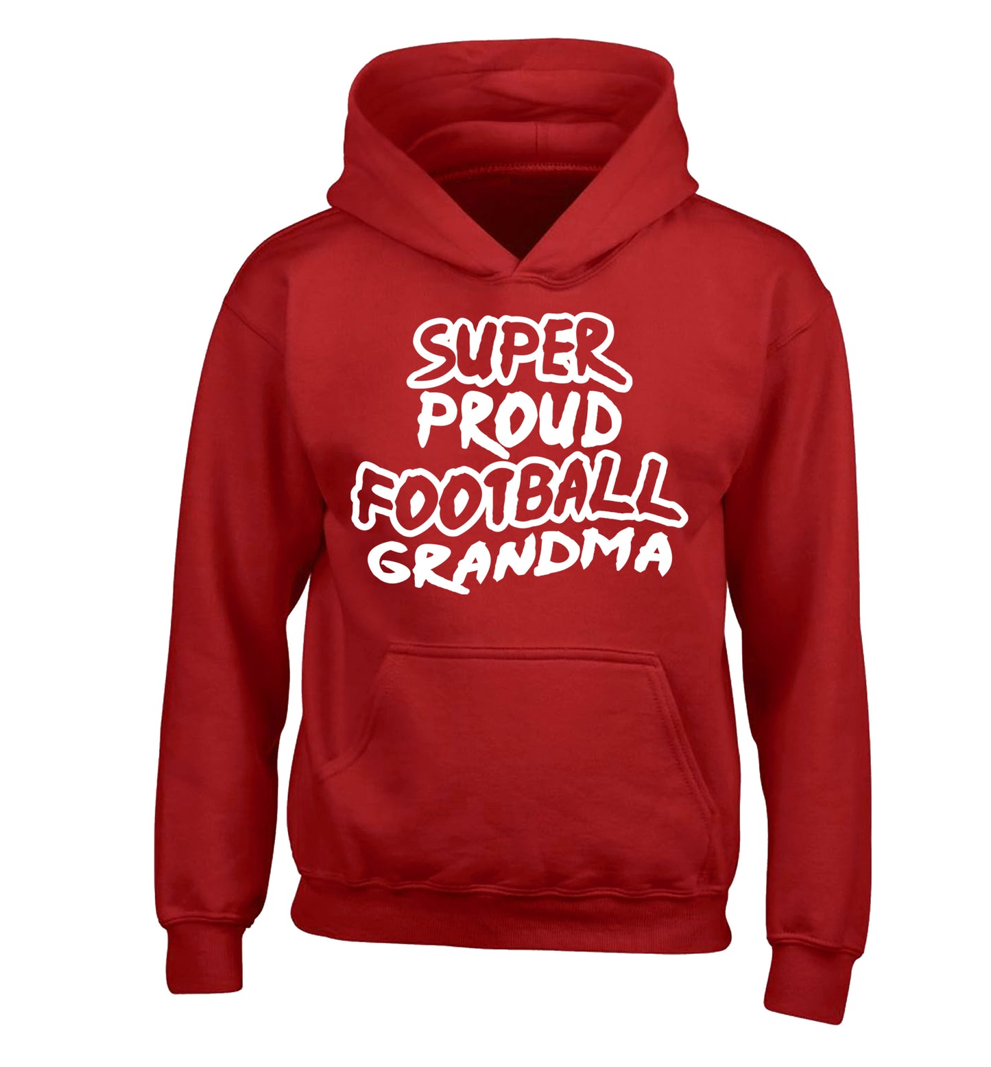 Super proud football grandma children's red hoodie 12-14 Years