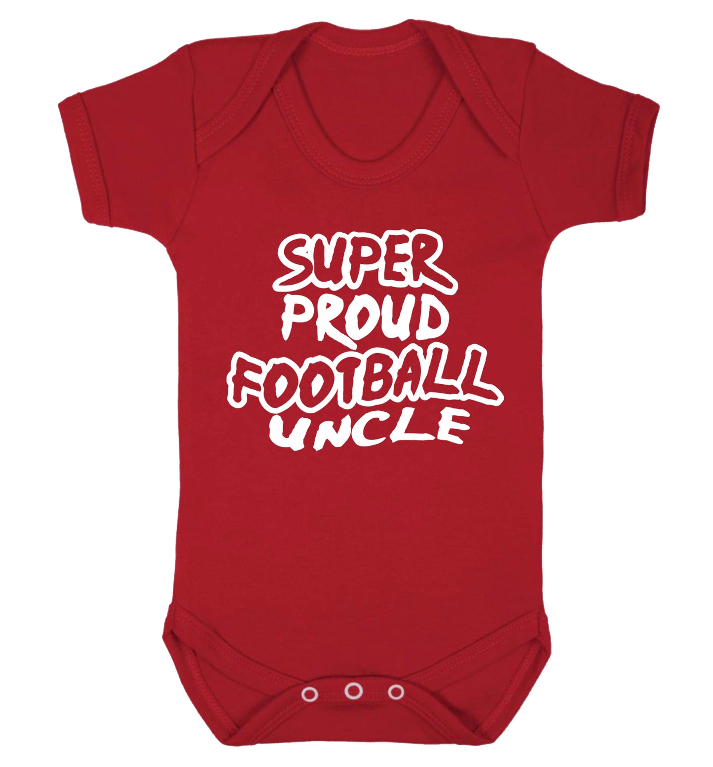 Super proud football uncle Baby Vest red 18-24 months