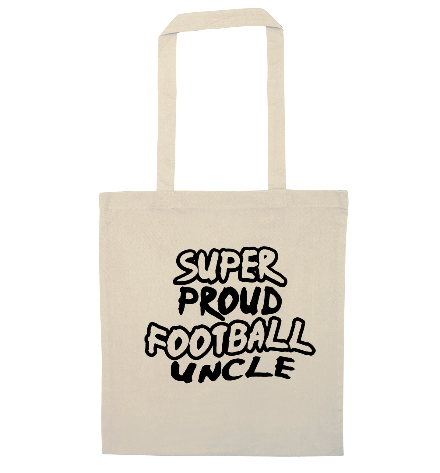 Super proud football uncle natural tote bag