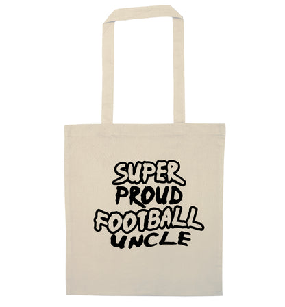 Super proud football uncle natural tote bag
