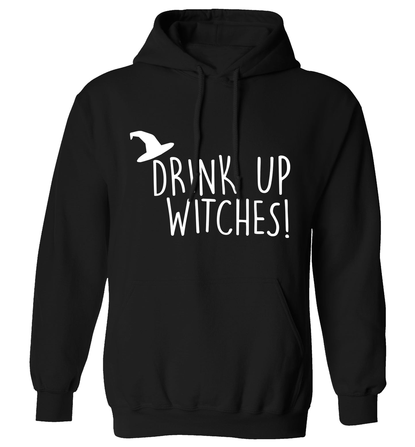 Drink up witches adults unisex black hoodie 2XL