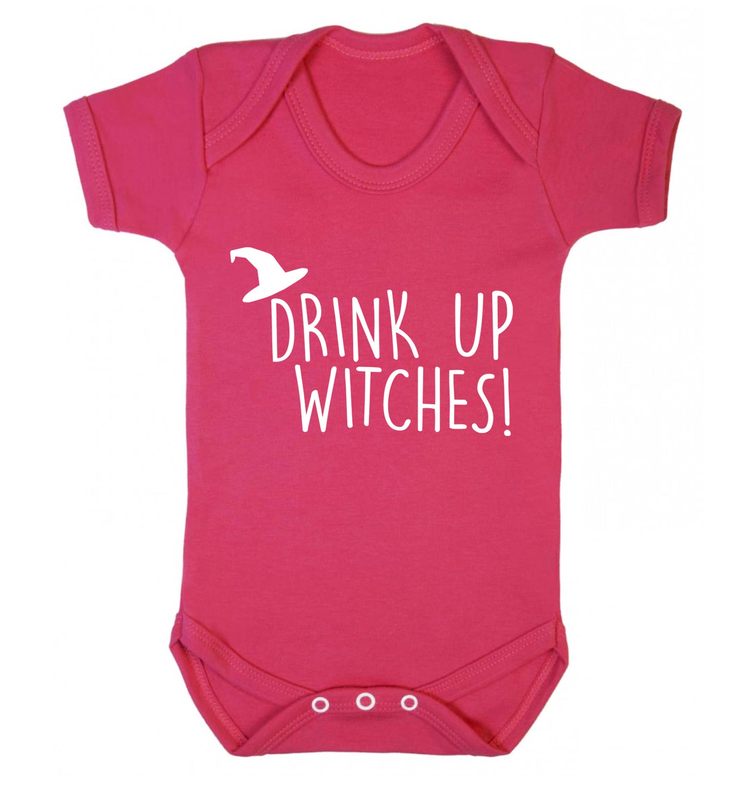 Drink up witches Baby Vest dark pink 18-24 months