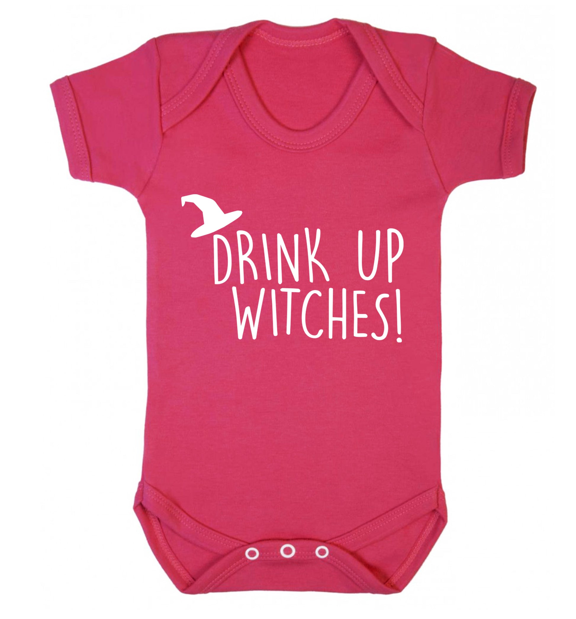Drink up witches Baby Vest dark pink 18-24 months