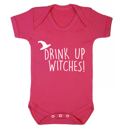 Drink up witches Baby Vest dark pink 18-24 months
