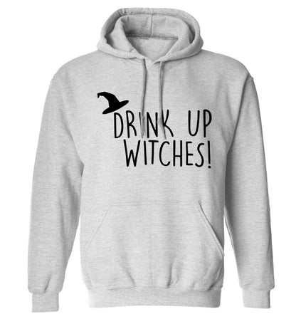 Drink up witches adults unisex grey hoodie 2XL