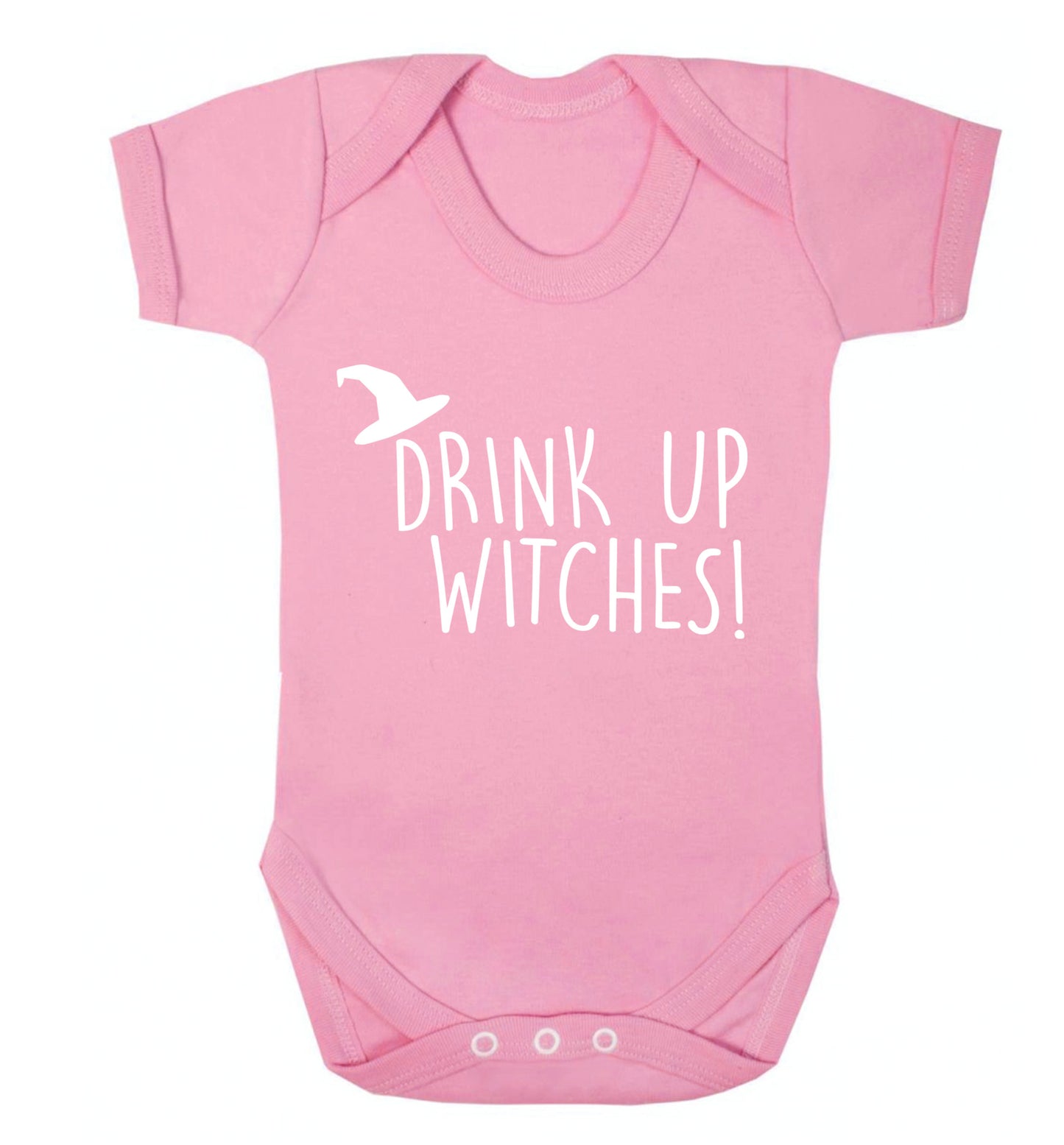 Drink up witches Baby Vest pale pink 18-24 months