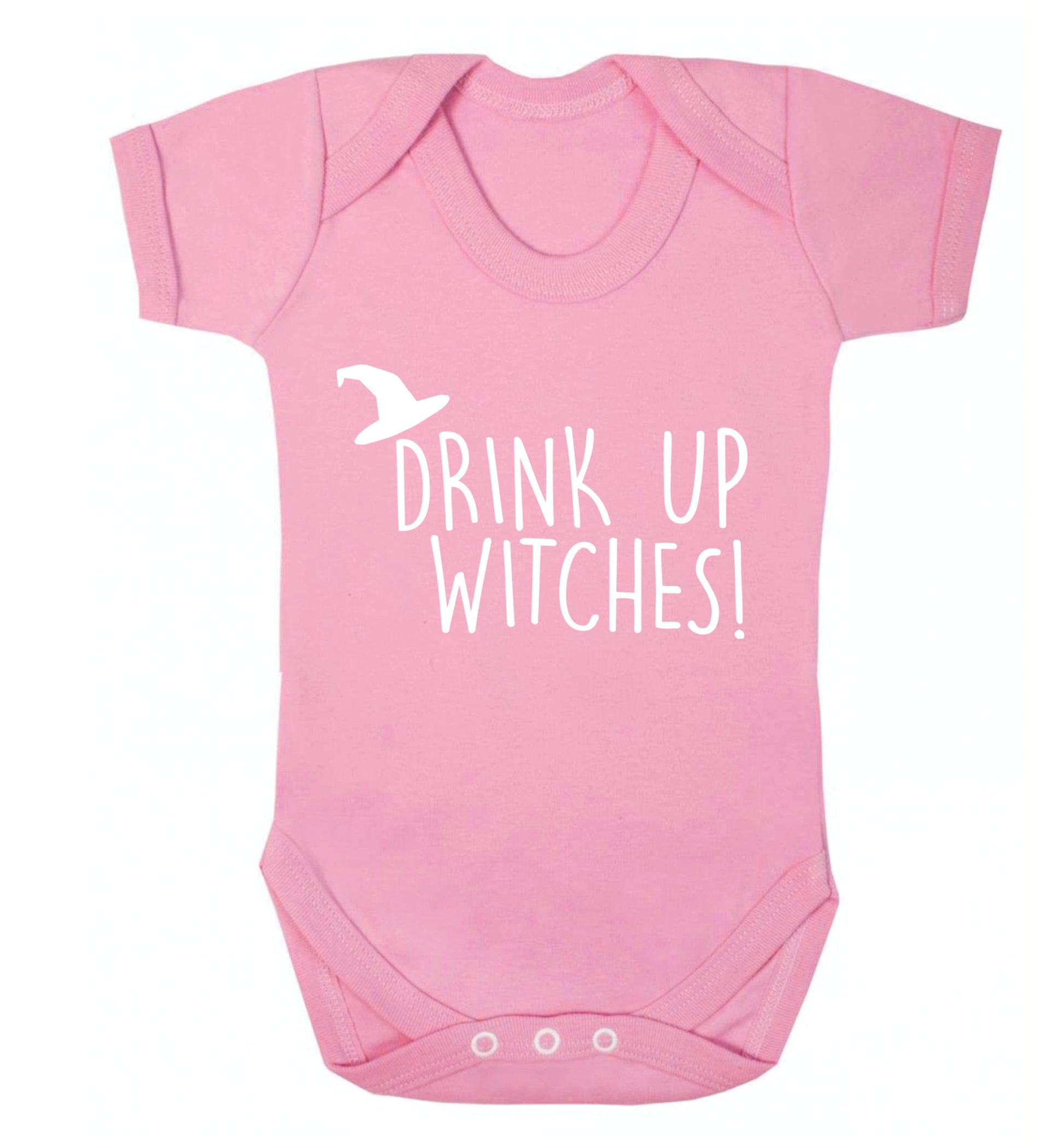 Drink up witches Baby Vest pale pink 18-24 months