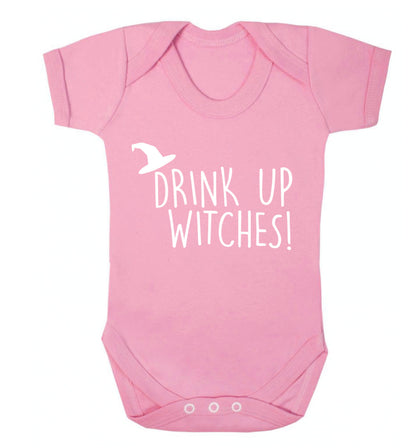 Drink up witches Baby Vest pale pink 18-24 months