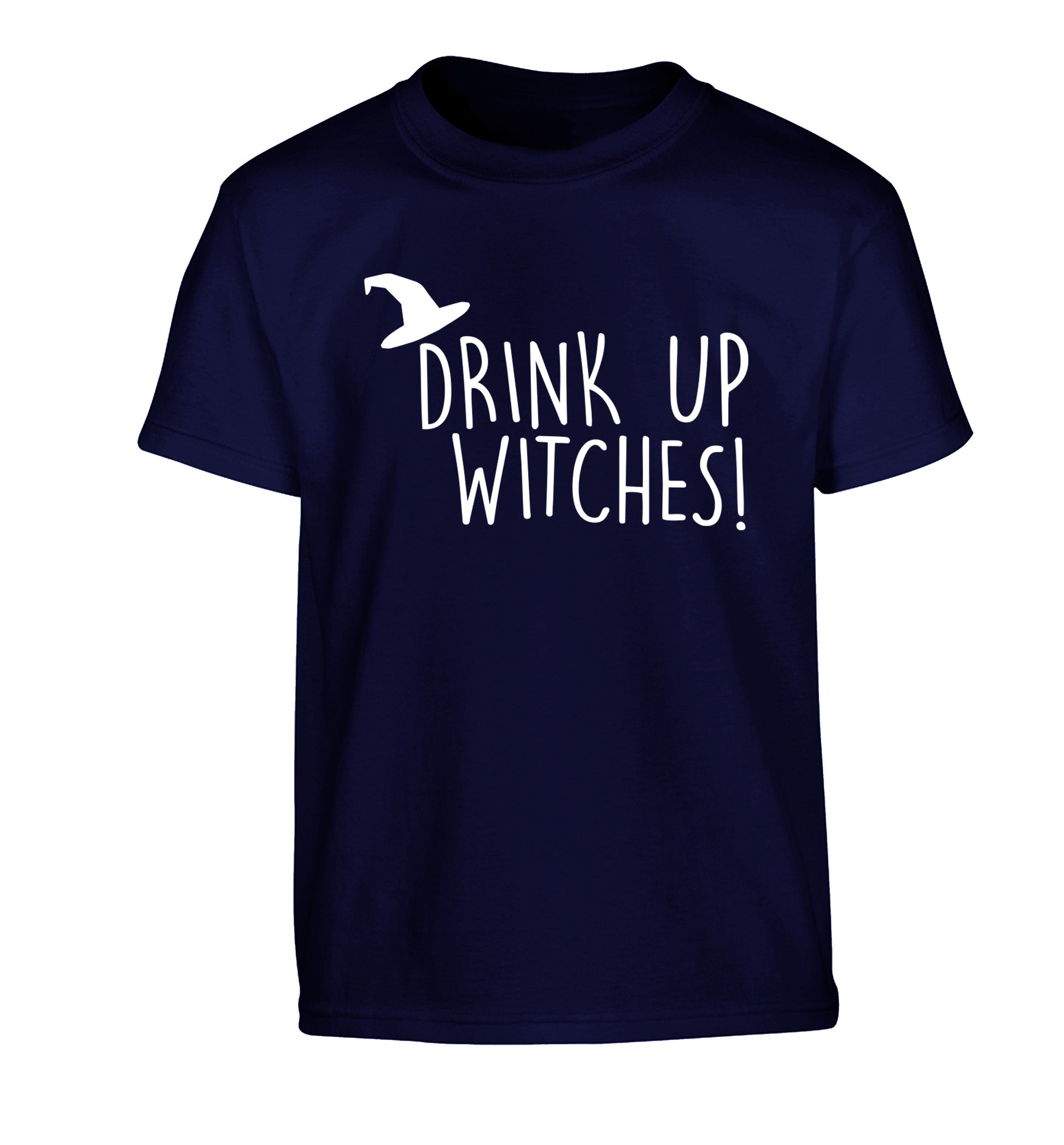 Drink up witches Children's navy Tshirt 12-14 Years