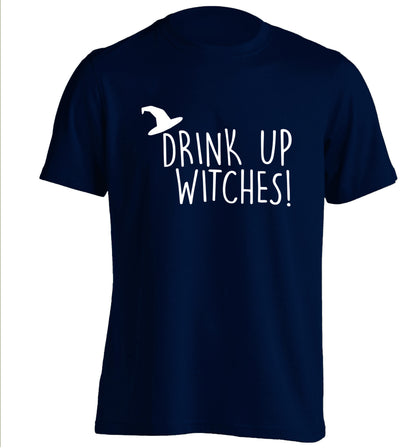 Drink up witches adults unisex navy Tshirt 2XL