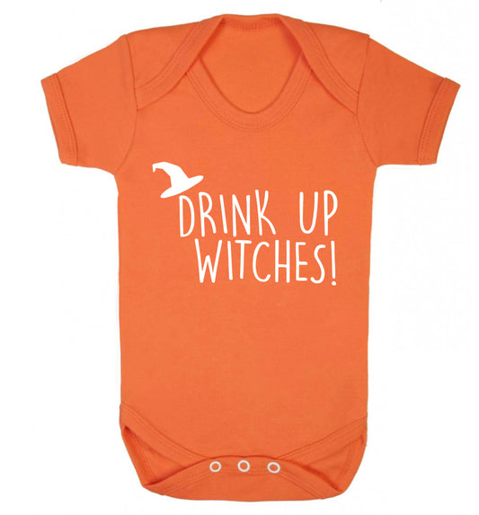 Drink up witches Baby Vest orange 18-24 months