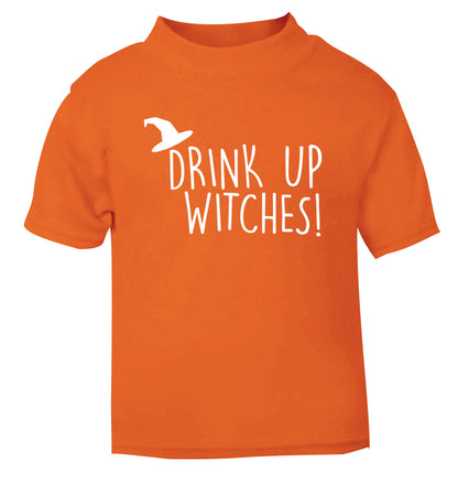 Drink up witches orange Baby Toddler Tshirt 2 Years
