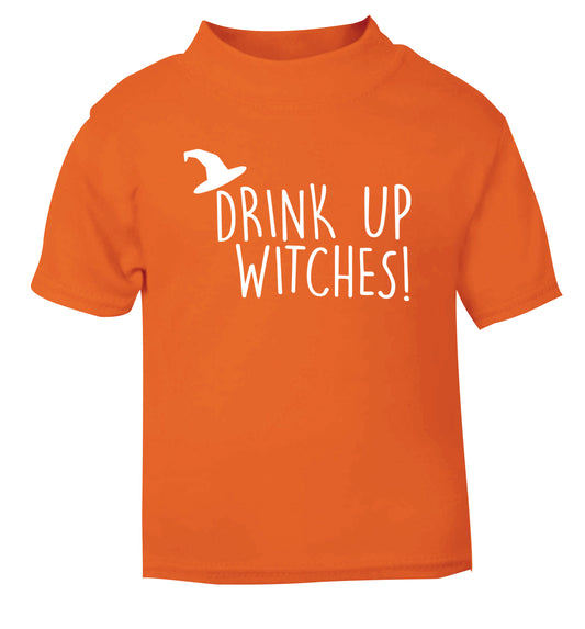 Drink up witches orange Baby Toddler Tshirt 2 Years