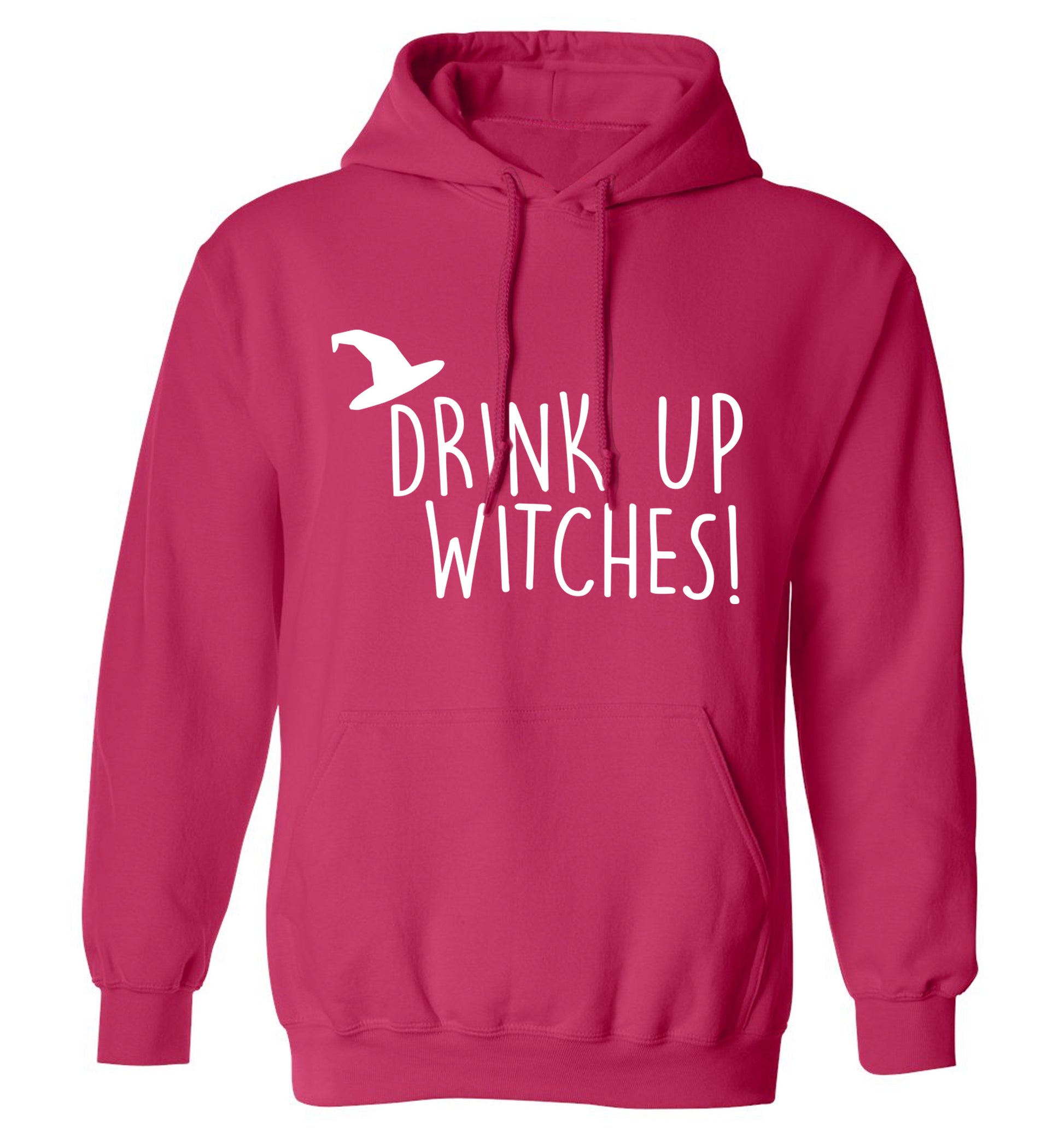 Drink up witches adults unisex pink hoodie 2XL